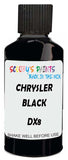 Detail brush applying Black Solid to a small door scratch on an Chrysler Neon, clean OEM finish