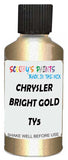 Detail brush applying Gold Metallic to a small door scratch on an Chrysler Cirrus, clean OEM finish