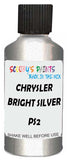 Detail brush applying Silver Metallic to a small door scratch on an Chrysler Pacifica, clean OEM finish