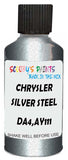 Detail brush applying Silver Metallic to a small door scratch on an Chrysler Pt Cruiser, clean OEM finish