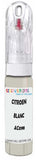 10ml–30ml touch-up kit for Citroen 2Cv chips and scratches, precise colour match to Blanc Everest Ac098