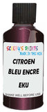 Detail brush applying Purple Metallic to a small door scratch on an Citroen Ds3, clean OEM finish