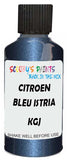 Detail brush applying Blue Metallic to a small door scratch on an Citroen C-Crosser, clean OEM finish