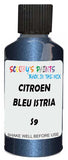 Detail brush applying Blue Metallic to a small door scratch on an Citroen C-Crosser, clean OEM finish