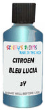 Detail brush applying Blue Metallic to a small door scratch on an Citroen Nemo, clean OEM finish