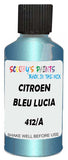 Detail brush applying Blue Metallic to a small door scratch on an Citroen Nemo, clean OEM finish