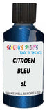Detail brush applying Blue Metallic to a small door scratch on an Citroen C2, clean OEM finish