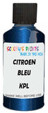 Detail brush applying Blue Metallic to a small door scratch on an Citroen C2, clean OEM finish