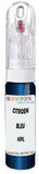 10ml–30ml touch-up kit for Citroen C2 chips and scratches, precise colour match to Bleu Montebello Nacre Kpl