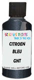 Detail brush applying Blue Metallic to a small door scratch on an Citroen Lna, clean OEM finish