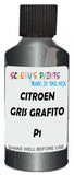 Detail brush applying Grey Metallic to a small door scratch on an Citroen C3, clean OEM finish