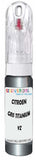 10ml–30ml touch-up kit for Citroen C4 Aircross chips and scratches, precise colour match to Gris Titanium Metallic Yz