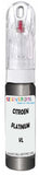 10ml–30ml touch-up kit for Citroen C4 Picasso chips and scratches, precise colour match to Platinium Grey Metallic Vl