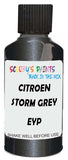 Detail brush applying Grey Metallic to a small door scratch on an Citroen C2, clean OEM finish