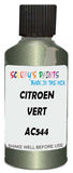 Detail brush applying Green Metallic to a small door scratch on an Citroen Sm, clean OEM finish