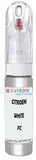 10ml–30ml touch-up kit for Citroen C4-Cactus chips and scratches, precise colour match to White Pearlescent Fc