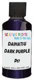 Detail brush applying Purple Metallic to a small door scratch on an Daihatsu Tanto Custom, clean OEM finish