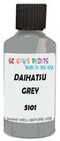 Detail brush applying Grey Solid to a small door scratch on an Daihatsu Charade, clean OEM finish