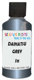 Detail brush applying Grey Metallic to a small door scratch on an Daihatsu Charade, clean OEM finish