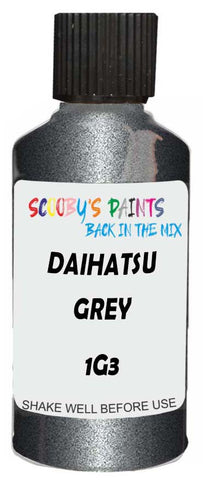 Detail brush applying Grey Metallic to a small door scratch on an Daihatsu Cast, clean OEM finish
