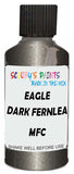 Detail brush applying Grey Metallic to a small door scratch on an Eagle Vision, clean OEM finish