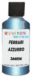 Detail brush applying Blue Metallic to a small door scratch on an Ferrari Sf90 Stradale, clean OEM finish