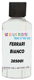 Detail brush applying White Solid to a small door scratch on an Ferrari Sf90 Stradale, clean OEM finish