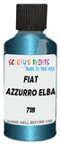 Detail brush applying Blue Metallic to a small door scratch on an Fiat Albea, clean OEM finish