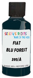 Detail brush applying Blue Solid to a small door scratch on an Fiat Brava, clean OEM finish
