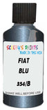 Detail brush applying Blue Metallic to a small door scratch on an Fiat Grande Punto, clean OEM finish