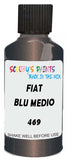 Detail brush applying Blue Metallic to a small door scratch on an Fiat 600 D Trasformabile, clean OEM finish