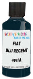 Detail brush applying Blue Solid to a small door scratch on an Fiat Brava, clean OEM finish