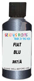 Detail brush applying Blue Metallic to a small door scratch on an Fiat Brava, clean OEM finish