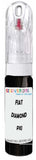10ml–30ml touch-up kit for Fiat 500 chips and scratches, precise colour match to Diamond Black Metallic Pxj