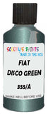 Detail brush applying Green Metallic to a small door scratch on an Fiat Freemont, clean OEM finish