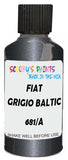 Detail brush applying Grey Metallic to a small door scratch on an Fiat Nuova Punto, clean OEM finish