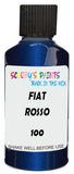 Detail brush applying Blue Metallic to a small door scratch on an Fiat 600 Jungla, clean OEM finish