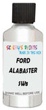 Detail brush applying White Metallic to a small door scratch on an Ford Australia Ranger, clean OEM finish