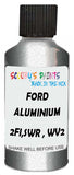 Detail brush applying Silver Metallic to a small door scratch on an Ford Australia Ranger, clean OEM finish