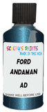 Detail brush applying Blue Metallic to a small door scratch on an Ford Australia Ranger, clean OEM finish