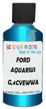 Detail brush applying Blue Metallic to a small door scratch on an Ford Focus C-Max, clean OEM finish