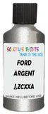 Detail brush applying Grey Metallic to a small door scratch on an Ford Expedition, clean OEM finish