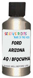 Detail brush applying Beige Metallic to a small door scratch on an Ford Edge Ranger, clean OEM finish