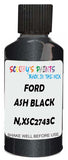 Detail brush applying Black Metallic to a small door scratch on an Ford Mondeo, clean OEM finish