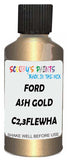 Detail brush applying Gold Metallic to a small door scratch on an Ford Sport Trac, clean OEM finish
