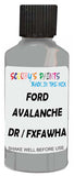 Detail brush applying Grey Solid to a small door scratch on an Ford Mustang Mach-E, clean OEM finish