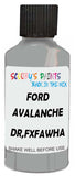 Detail brush applying Grey Solid to a small door scratch on an Ford Ranger, clean OEM finish