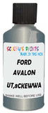 Detail brush applying Grey Metallic to a small door scratch on an Ford Transit Connect, clean OEM finish