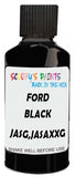 Detail brush applying Black Solid to a small door scratch on an Ford Heavy Truck, clean OEM finish