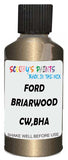 Detail brush applying Beige Metallic to a small door scratch on an Ford Windstar, clean OEM finish